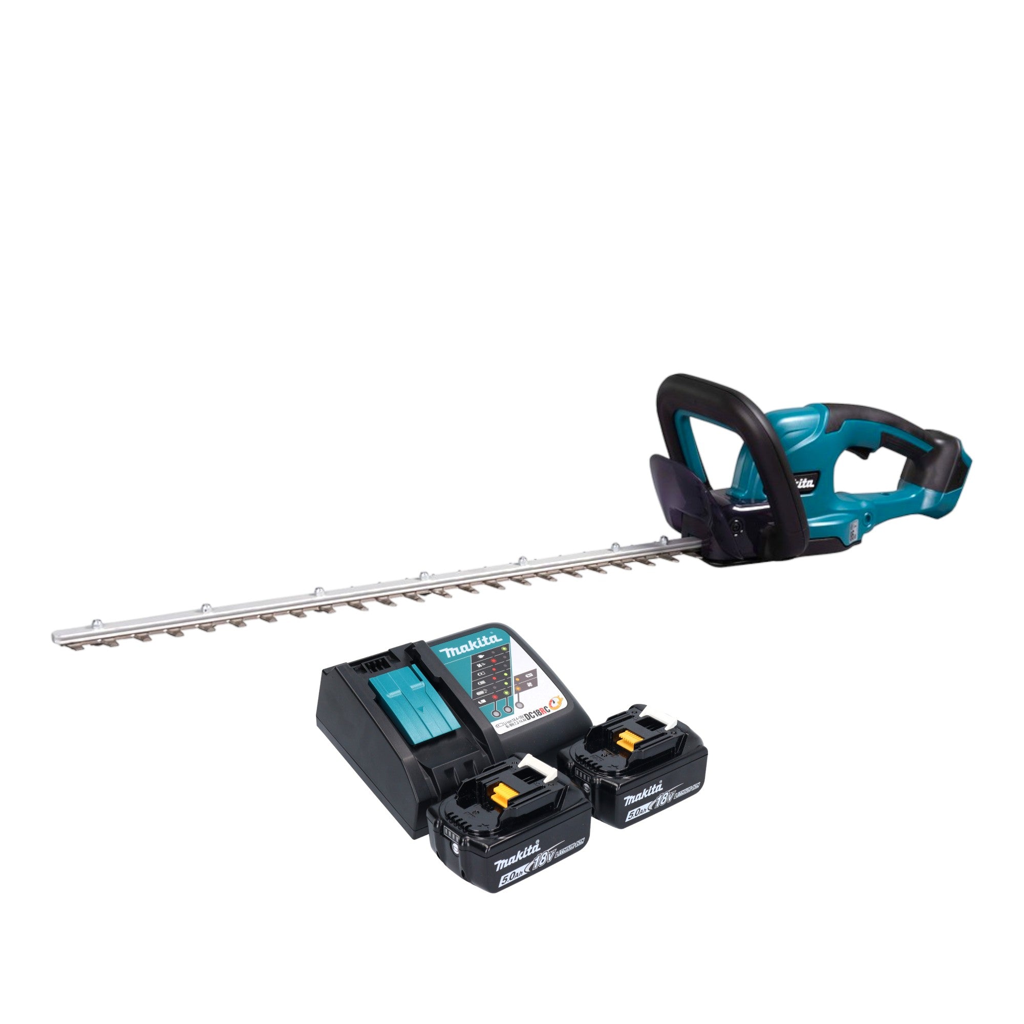 Makita DUH 607 RT2 Akku Heckenschere 18 V 60 cm 2x Akku 5 0 Ah Ladegeraet 0 - toolbrothers