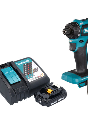 Makita DDF 083 RA1 taladro atornillador inalámbrico 18 V 40 Nm 1/4'' sin escobillas + 1x batería 2,0 Ah + cargador