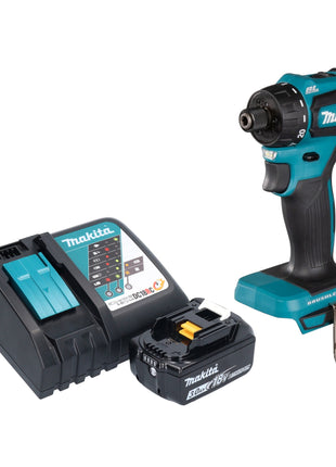 Makita DDF 083 RF1 akumulatorowa wiertarko-wkrętarka 18 V 40 Nm 1/4'' bezszczotkowa + 1x akumulator 3,0 Ah + ładowarka