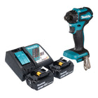 Makita DDF 083 RF taladro atornillador inalámbrico 18 V 40 Nm 1/4'' sin escobillas + 2x baterías 3,0 Ah + cargador