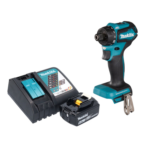 Makita DDF 083 RG1 taladro atornillador inalámbrico 18 V 40 Nm 1/4'' sin escobillas + 1x batería 6,0 Ah + cargador