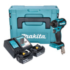 Makita DDF 083 RFJ taladro atornillador inalámbrico 18 V 40 Nm 1/4'' sin escobillas + 2x batería 3,0 Ah + cargador + Makpac