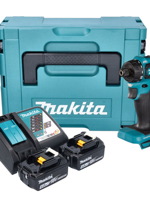 Makita DDF 083 RMJ akumulatorowa wiertarko-wkrętarka 18 V 40 Nm 1/4'' bezszczotkowa + 2x akumulator 4,0 Ah + ładowarka + Makpac