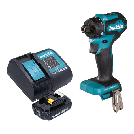 Makita DDF 083 SA1 taladro atornillador inalámbrico 18 V 40 Nm 1/4'' sin escobillas + 1x batería 2,0 Ah + cargador