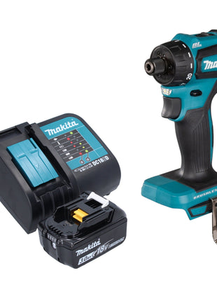 Makita DDF 083 SF1 akumulatorowa wiertarko-wkrętarka 18 V 40 Nm 1/4'' bezszczotkowa + 1x akumulator 3,0 Ah + ładowarka