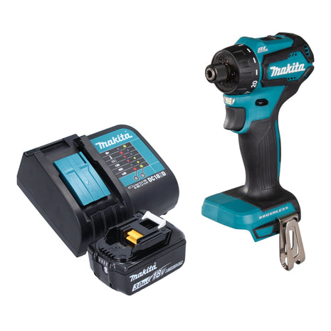 Makita DDF 083 SF1 Akku Bohrschrauber 18 V 40 Nm 1/4'' Brushless + 1x Akku 3,0 Ah + Ladegerät