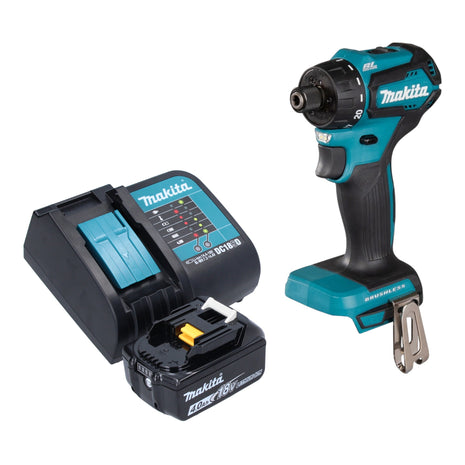 Makita DDF 083 SM1 taladro atornillador inalámbrico 18 V 40 Nm 1/4'' sin escobillas + 1x batería 4,0 Ah + cargador