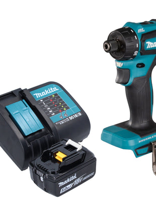 Makita DDF 083 ST1 taladro atornillador inalámbrico 18 V 40 Nm 1/4'' sin escobillas + 1x batería 5,0 Ah + cargador