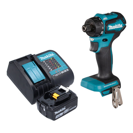 Makita DDF 083 ST1 Akku Bohrschrauber 18 V 40 Nm 1/4'' Brushless + 1x Akku 5,0 Ah + Ladegerät