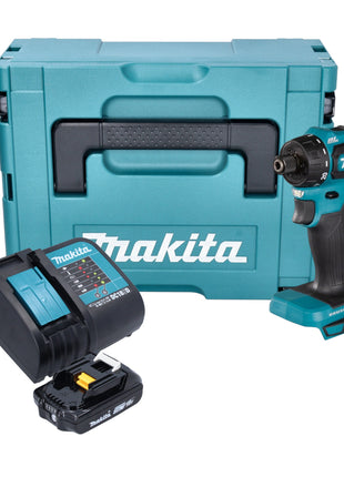 Makita DDF 083 SA1J taladro atornillador inalámbrico 18 V 40 Nm 1/4'' sin escobillas + 1x batería 2,0 Ah + cargador + Makpac