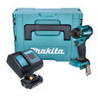 Makita DDF 083 SA1J taladro atornillador inalámbrico 18 V 40 Nm 1/4'' sin escobillas + 1x batería 2,0 Ah + cargador + Makpac