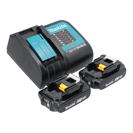 Makita DDF 083 SAJ Perceuse-visseuse sans fil 18 V 40 Nm 1/4'' Brushless + 2x batterie 2,0 Ah + chargeur + Makpac