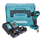 Makita DDF 083 SMJ taladro atornillador inalámbrico 18 V 40 Nm 1/4'' sin escobillas + 2x batería 4,0 Ah + cargador + Makpac