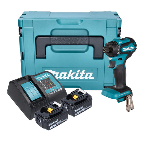 Trapano avvitatore a batteria Makita DDF 083 SMJ 18 V 40 Nm 1/4'' brushless + 2x batteria ricaricabile 4,0 Ah + caricabatterie + Makpac