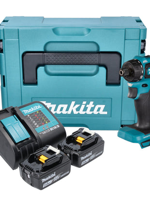 Makita DDF 083 STJ taladro atornillador inalámbrico 18 V 40 Nm 1/4'' sin escobillas + 2x batería 5,0 Ah + cargador + Makpac