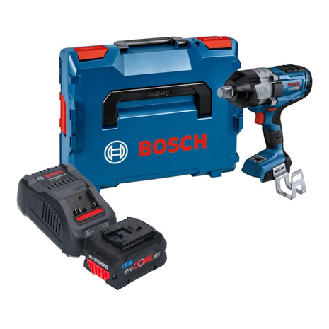 Bosch GDS 18V-1600 HC Atornillador de impacto inalámbrico profesional 18 V 1600 Nm 3/4'' BITURBO Brushless + 1x batería ProCORE 8,0 Ah + cargador + L-Boxx