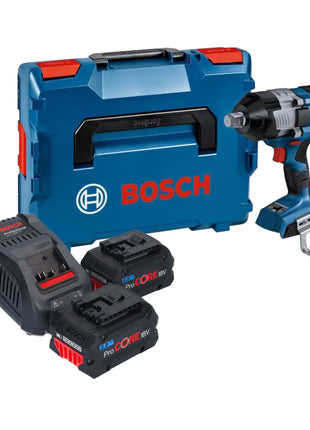 Bosch GDS 18V-1600 HC Profesjonalny akumulatorowy klucz udarowy 18 V 1600 Nm 3/4'' BITURBO Brushless ( 06019M1002 ) + 2x akumulator ProCORE 8,0 Ah + ładowarka + L-Boxx