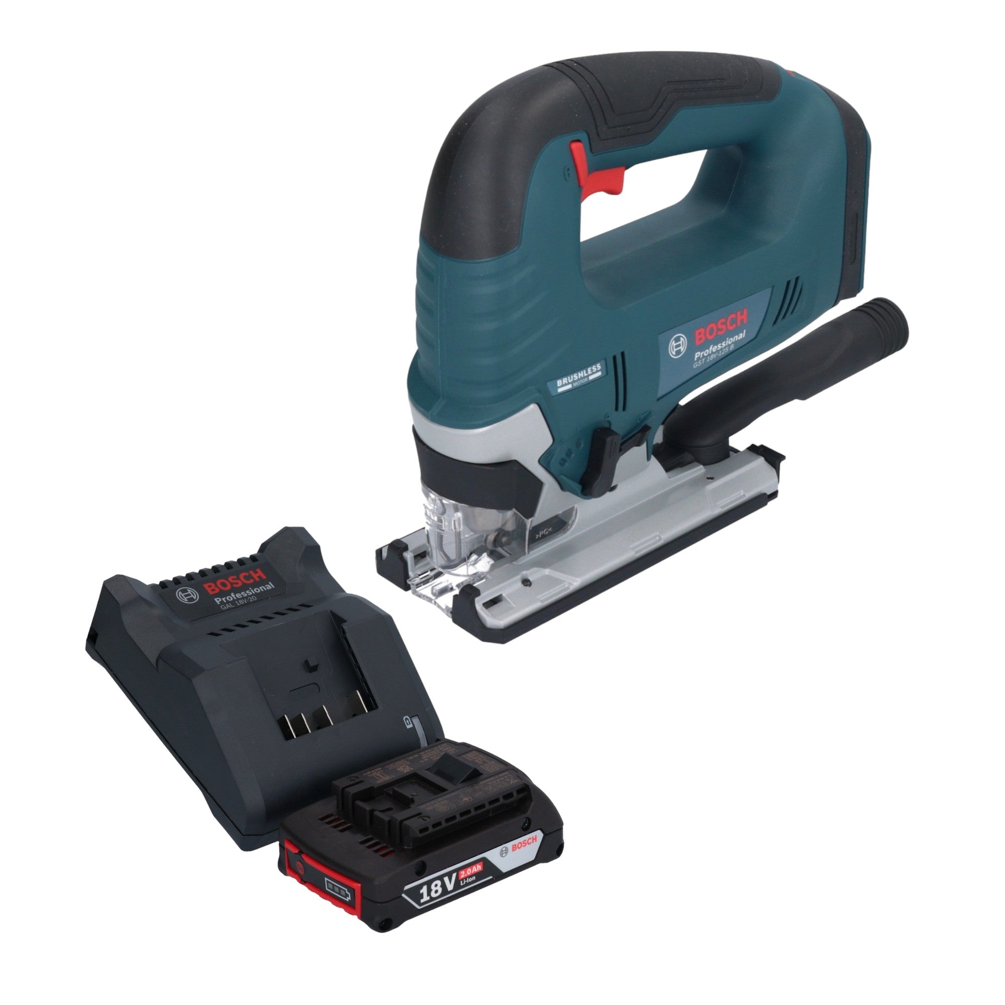 Bosch GST 18V 125 B Professional Akku Stichsaege 18 V 125 mm Brushless 1x Akku 2 0 Ah Ladegeraet 0 - toolbrothers