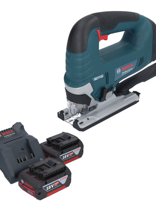 Bosch GST 18V-125 B Sierra de calar inalámbrica profesional 18 V 125 mm sin escobillas + 2x baterías 4,0 Ah + cargador