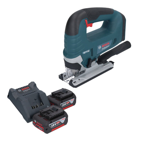 Bosch GST 18V-125 B Seghetto alternativo professionale a batteria 18 V 125 mm brushless + 2x batteria ricaricabile 4,0 Ah + caricabatterie