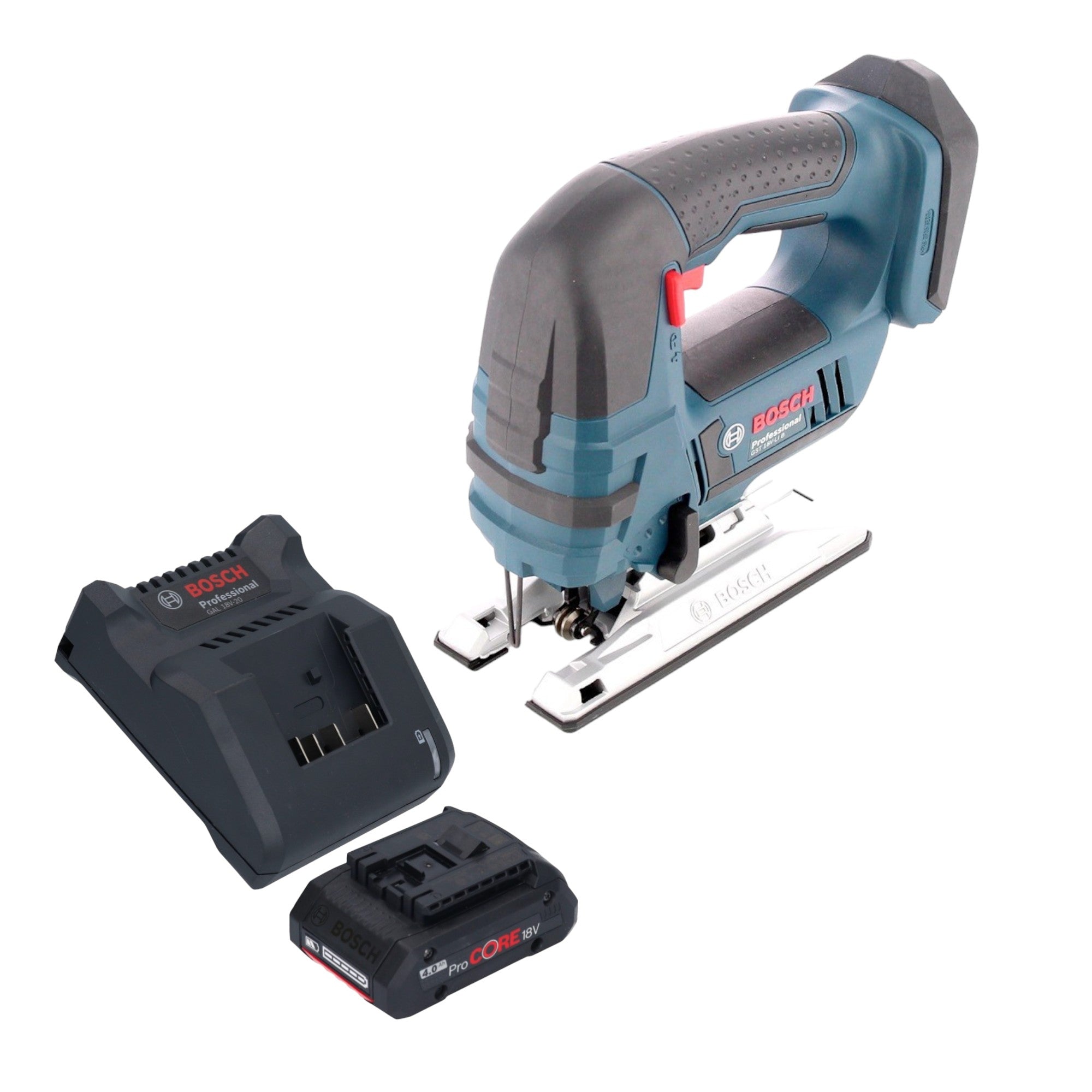 Bosch GST 18V Li B Professional Akku Stichsaege 18 V 1x ProCORE Akku 4 0 Ah Ladegeraet 0 - toolbrothers