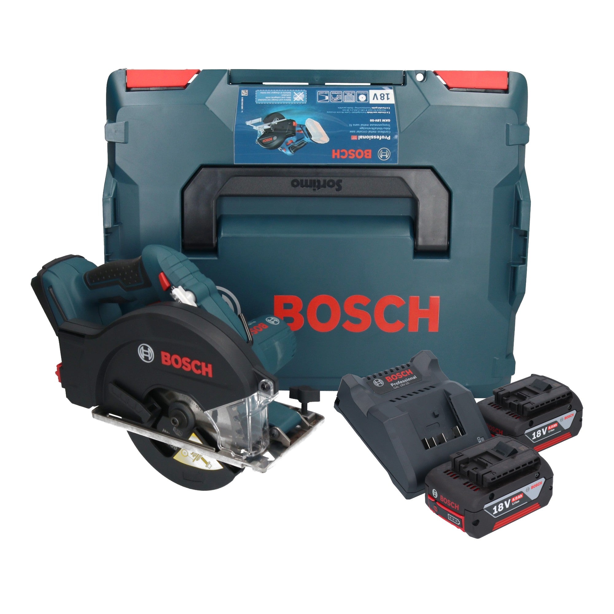 Bosch GKM 18V 50 Professional Akku Metall Handkreissaege 18 V 136 mm Brushless 2x Akku 4 0 Ah Ladegeraet L Boxx 0 - toolbrothers