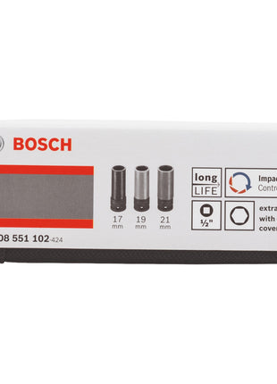 Bosch Professional Impact Control juego de llaves de vaso 1/2" 3 piezas 17 / 19 / 21 mm (2608551102)