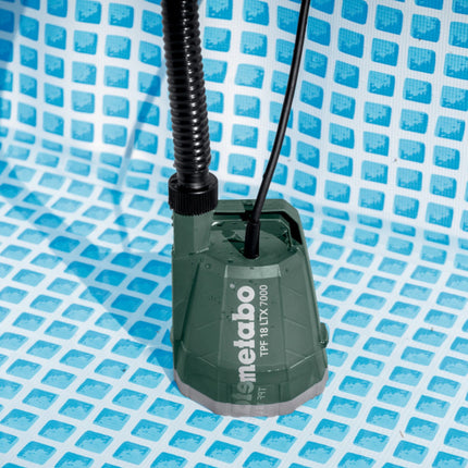 Metabo TPF 18 LTX 7000 Pompe immergée sans fil 18 V 7000 l/h 0,9 bar (601748850) + accessoires - sans batterie, sans chargeur