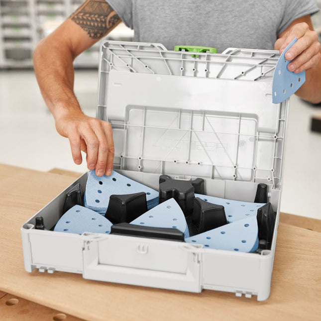 Festool SYS-STF DELTA GR-Set Juego de lijas P60 - P220 100 pzs. ( 578195 ) para lijadora Delta DTS 400 / DTSC 400 / DS 400 + Systainer