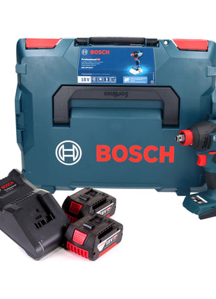 Bosch GDX 18V-210 C Atornillador de impacto giratorio a batería profesional 18 V 210 Nm sin escobillas + 2x baterías 5,0 Ah + cargador + L-Boxx