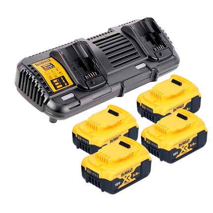 Cortacésped a batería DeWalt DCMW 564 P4 36 V (2x 18 V) 48 cm sin escobillas + 4x batería 5,0 Ah + cargador