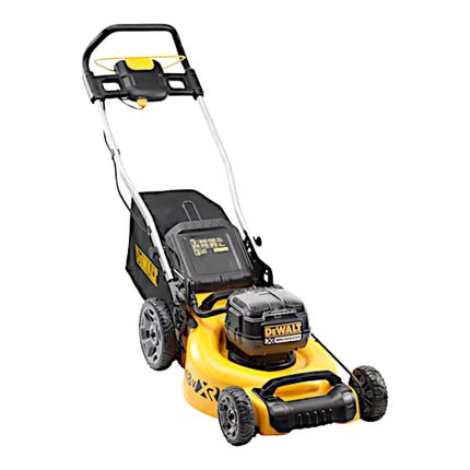 Cortacésped a batería DeWalt DCMW 564 T4 36 V (2x 18 V) 48 cm sin escobillas + 4x batería FlexVolt 6,0 Ah + cargador