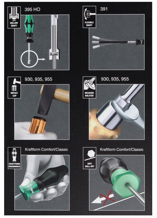 Wera Schraubendrehersatz Set Kraftform Comfort 6 tlg. 1334/6 ( 05031551001 ) - Toolbrothers