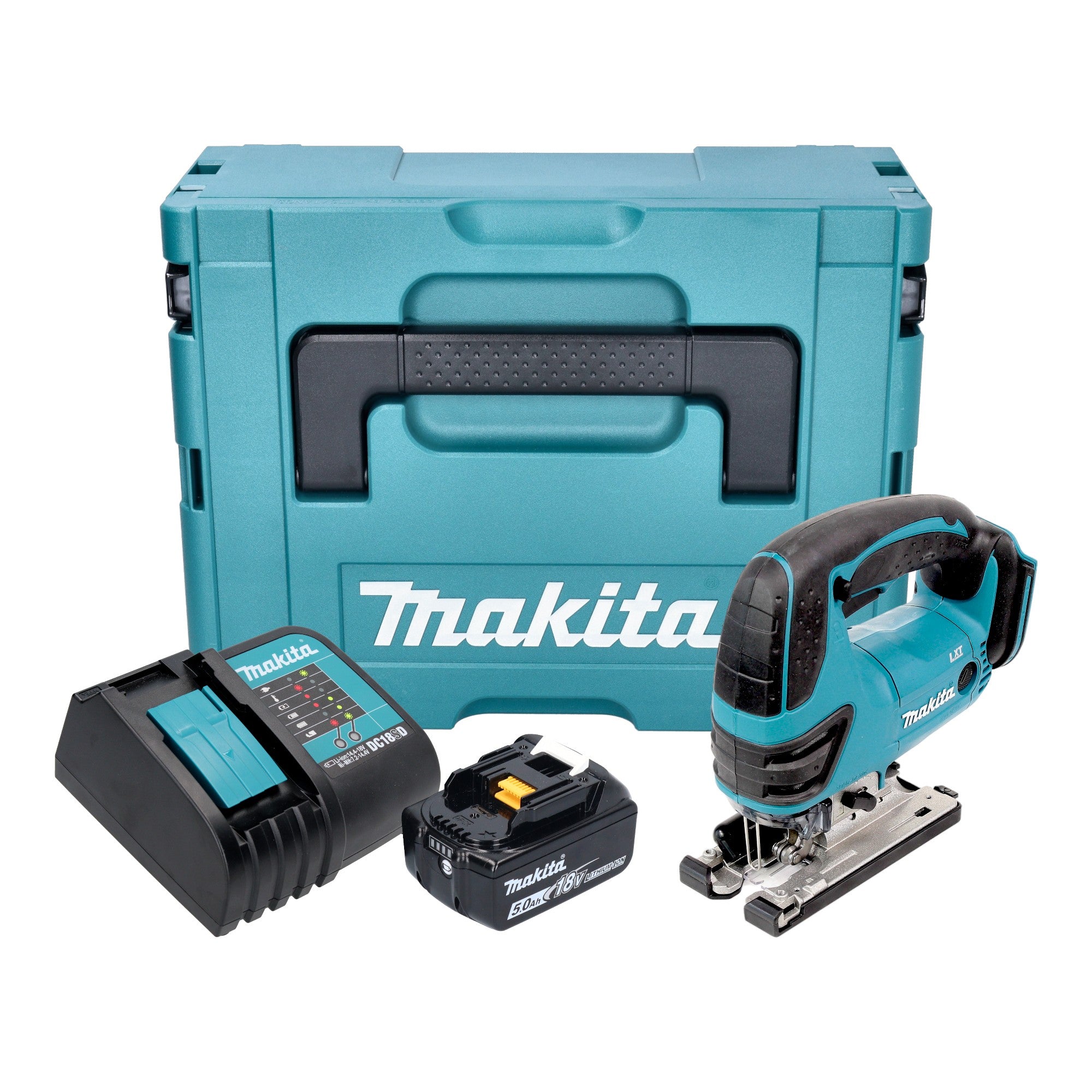 Makita DJV 180 ST1XJ Akku Stichsaege 18 V 135 mm 1x Akku 5 0 Ah Ladegeraet Makpac 0 - toolbrothers