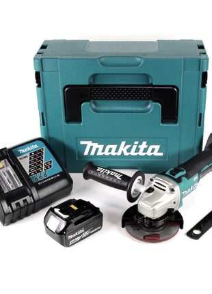 Makita DGA 454 RM1J Akku Winkelschleifer 18 V 115mm + 1x Akku 4,0Ah + Ladegerät + Makpac - Toolbrothers