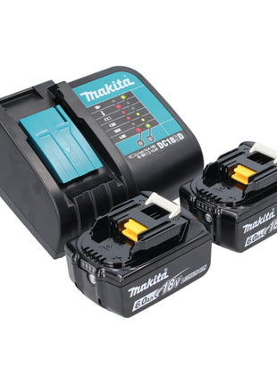 Makita DLX 2278 SGJ Kit combiné batterie + Perceuse-visseuse à percussion 54 Nm DHP 484 + Marteau perforateur 1,2 J DHR 171 + 2x batterie 6,0 Ah + chargeur + Makpac