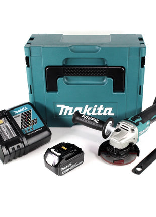 Makita DGA 454 RT1J Akku Winkelschleifer 18 V 115mm + 1x Akku 5,0Ah + Ladegerät + Makpac - Toolbrothers