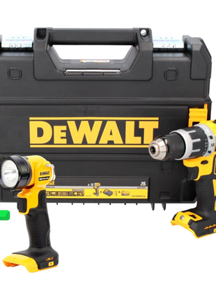 Taladro percutor inalámbrico DeWalt DCD 796 NT 18 V 70 Nm sin escobillas + TSTAK + lámpara de batería DeWalt DCL 040 18V XR Li-Ion