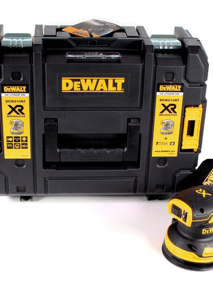 Lijadora excéntrica batería DeWalt DCW 210 NT 18V 125mm solo sin escobillas + TSTAK + lámpara batería DeWalt DCL 040 18V XR Li-Ion