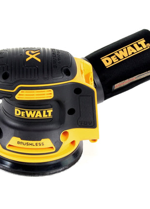 Lijadora excéntrica batería DeWalt DCW 210 NT 18V 125mm solo sin escobillas + TSTAK + lámpara batería DeWalt DCL 040 18V XR Li-Ion