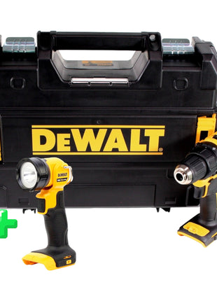 Taladro atornillador inalámbrico DeWalt DCD 708 NT 18 V Li-Ion solo sin escobillas en caja TSTAK + lámpara de batería DeWalt DCL 040 18V XR Li-Ion