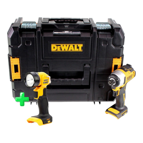 DeWalt DCF 809 NT Atornillador de impacto inalámbrico 18 V sin escobillas Li-Ion Solo en caja T-STAK + lámpara de batería DeWalt DCL 040 18V XR Li-Ion