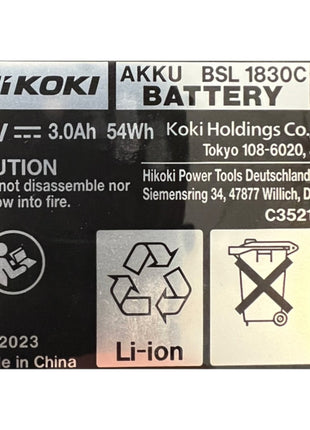 Akumulator Hikoki BSL1830C 18 V 3,0 Ah / 3000 mAh Li-ion ( 339783 )