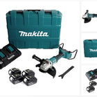 Makita DGA 900 G4KX2 Akku Winkelschleifer 36V ( 2x18V ) 230mm Brushless + 4x Akku 6,0Ah + Doppelladegerät + Ezynut + Koffer - Toolbrothers