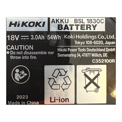 Hikoki BSL1830C 2x akumulator 18 V 3,0 Ah / 3000 mAh Li-ion ( 339783 )
