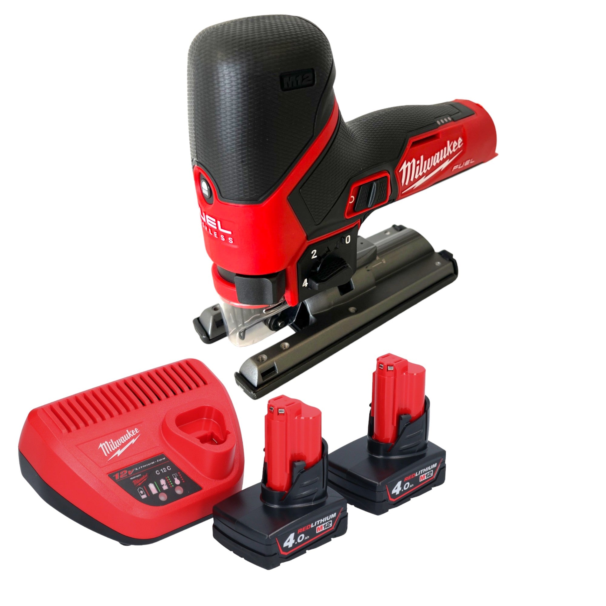 Milwaukee M12 FJS 402 Akku Stichsaege 12 V 22 mm Brushless 2x Akku 4 0 Ah Ladegeraet 0 - toolbrothers