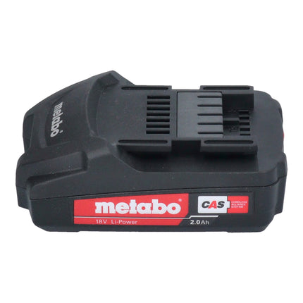Metabo BS 18 Perceuse-visseuse sans fil 18 V 48 Nm + 1x batterie 2,0 Ah + boîte à embouts + sacoche - sans chargeur