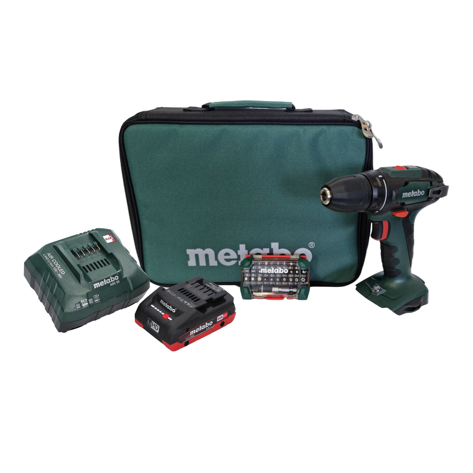 Metabo BS 18 Akku Bohrschrauber 18 V 48 Nm 1x LiHD Akku 4 0 Ah Ladegeraet Bitbox Tasche 0 - toolbrothers