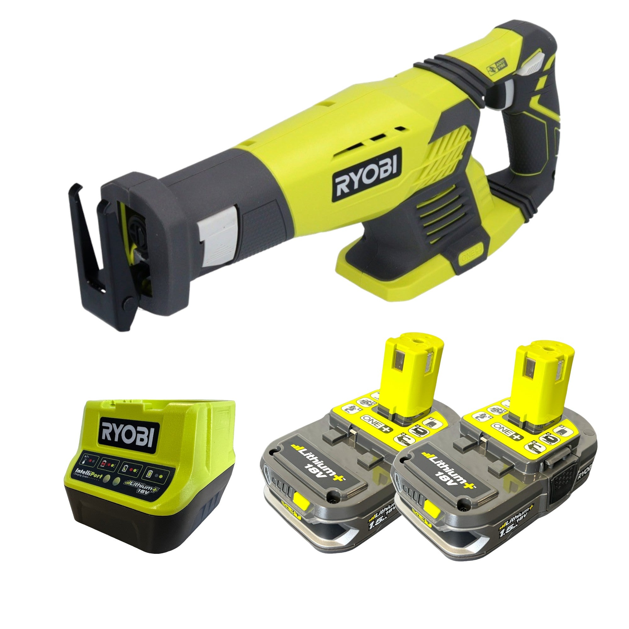RYOBI RRS1801M 215 Akku Recipro Saebelsaege 18 V 22 mm Hub 2x Akku 1 5 Ah Ladegeraet 0 - toolbrothers