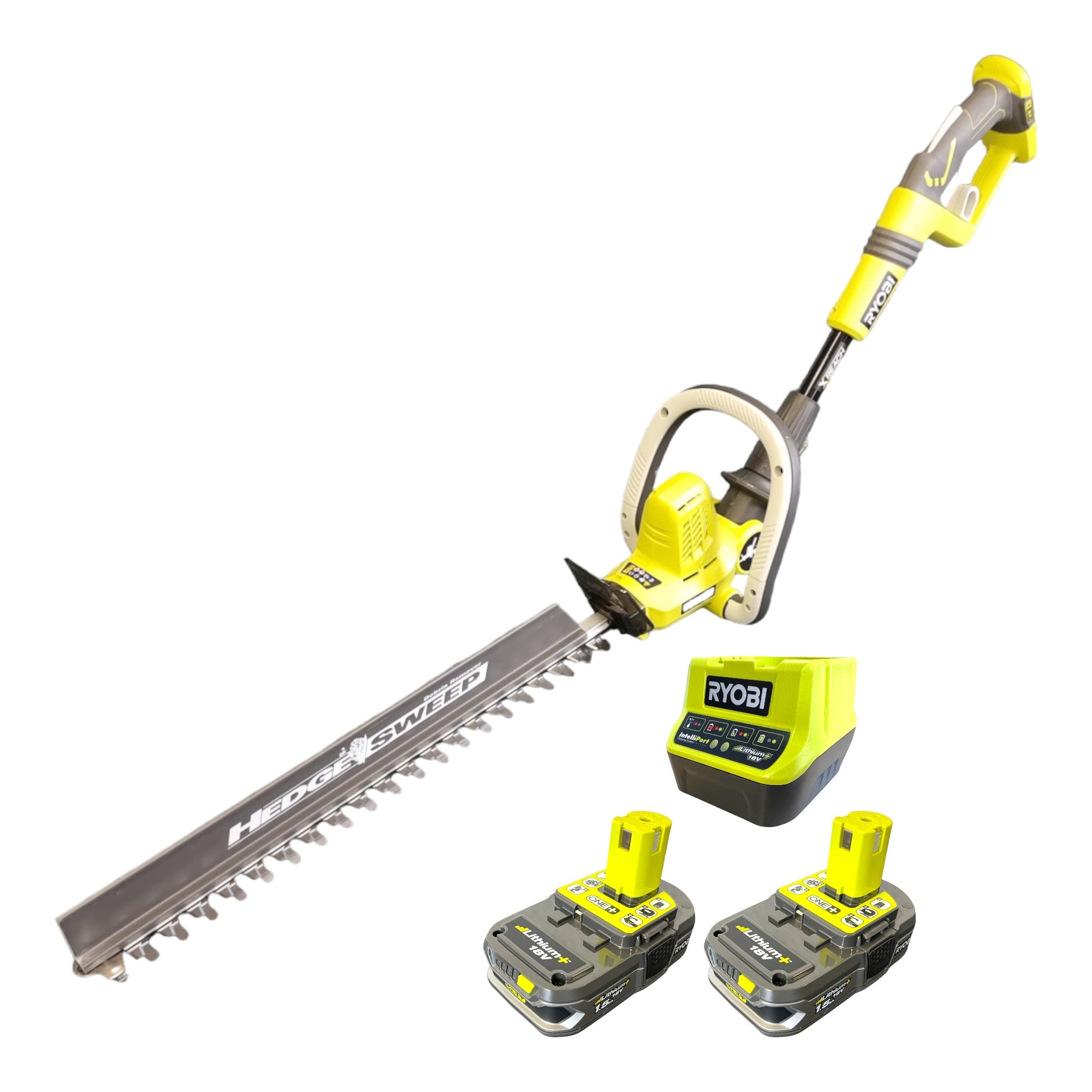 RYOBI OHT1850X 215 18 V ONE Akku Heckenschere Long Reach 50 cm 2x Akku 1 5 Ah Ladegeraet 0 - toolbrothers